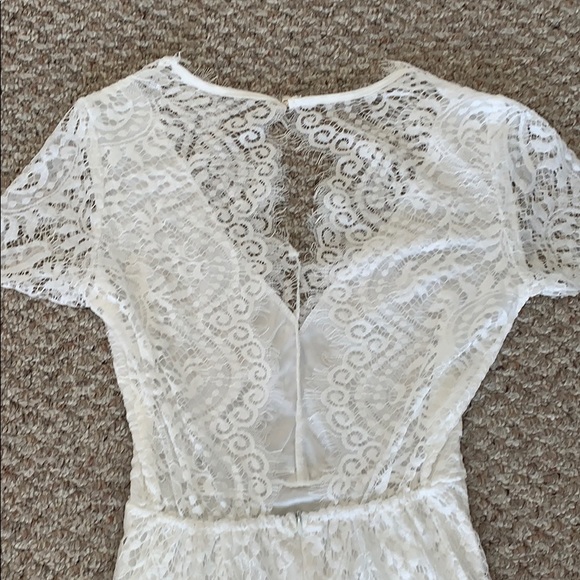 White Lace Dress, M - Picture 5 of 9
